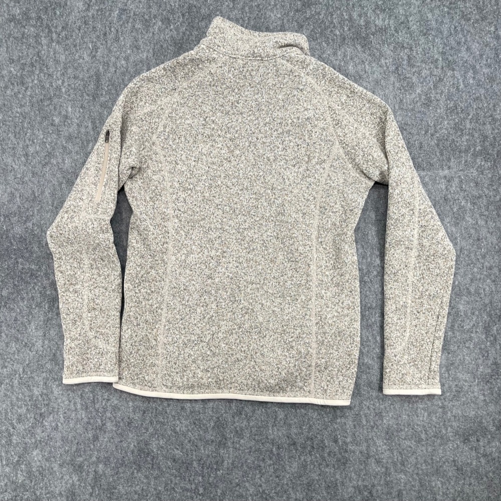 Patagonia Better Sweater Womens Medium 1/4 Zip Pullover Fleece Beige New - Picture 2 of 16